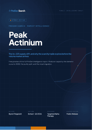 Front cover of Peak Actinium: The Ac-225 Scarcity Cliff - Free Extract, ProGen Search