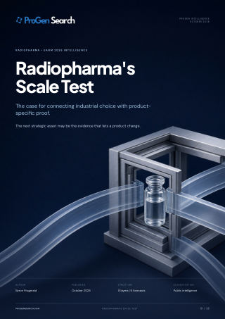 Front cover of Radiopharma's Scale Test, ProGen Search